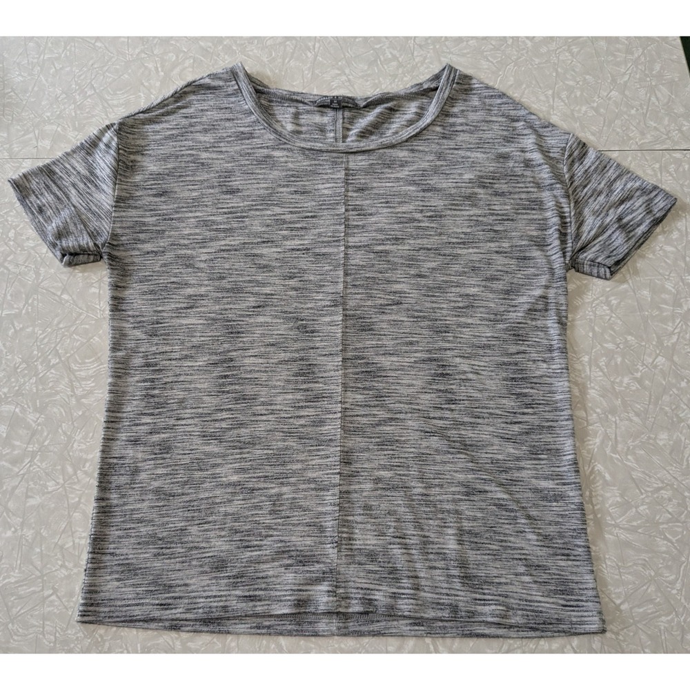 Threads 4 Thought Womens Medium Grey Space Dye Short Sleeve Center Seam Tee